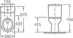 Унитаз-компакт Roca Access белый 34P23800Y Унитаз-компакт Roca Access белый 34P23800Y, 2