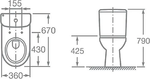 Унитаз-компакт Roca Access белый 34P23800Y