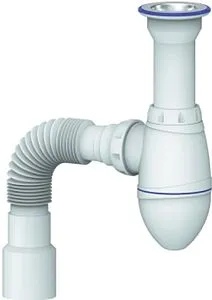 Сифон бутылочный для раковины Unicorn белый А120, 1