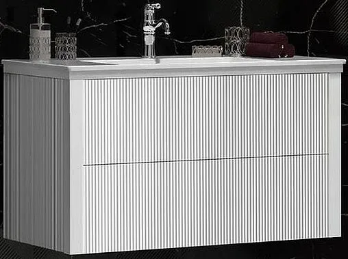 Тумба под умывальник подвесной Opadiris Рубинно 90 белый глянц 00-00005944