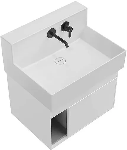 Тумба-умывальник подвесная Kerama Marazzi Logica M 65 белоснежный LO.M.65\WHT+LO.M.wb.65