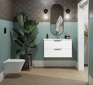 Тумба-умывальник подвесная Kerama Marazzi Piano Forte 85 белый PI.F.85\WHT+PI.wb.85, 3