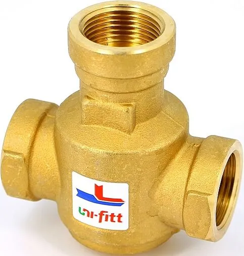 Трехходовой термостатический антиконденсационный клапан 1&quot; Kvs 9.0 Uni-Fitt 358G6094