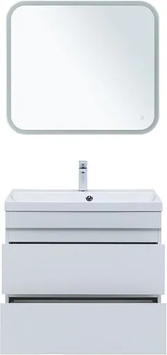 Тумба-умывальник подвесная Aquanet Нота New 75 белый глянец 00335418+00281221