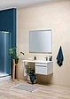 Тумба-умывальник подвесная над стиральной машиной Aquanet Токио 110 R белый 00236915+00235498