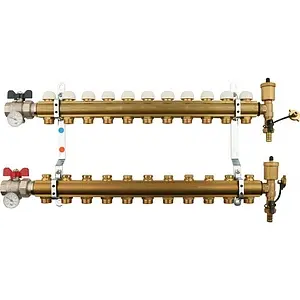 Группа коллекторная без расходомеров 11 отводов 1&quot;в/в x ¾&quot;ек Tiemme 3870067, 1