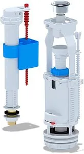 Комплект арматуры для бачка однорежимный ½&quot; латунь нижний Ани Пласт WC8520C, 1