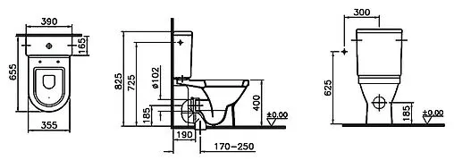 Унитаз-компакт VitrA S50 белый 9736B003-1163