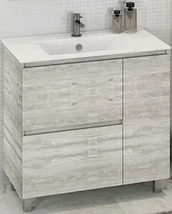 Тумба-умывальник напольная Comforty Верона 90 дуб белый 00-00001972CF, 1