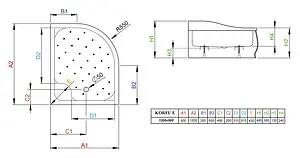 Поддон для душа Radaway Korfu E 4E91240-03L Поддон для душа Radaway Korfu E 4E91240-03L, 3