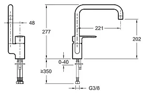 Смеситель для кухни Jacob Delafon July хром E5243-CP, 3