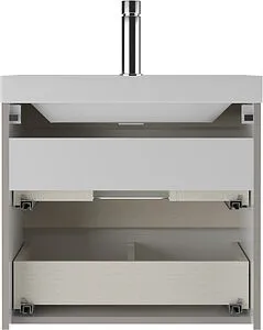 Тумба под умывальник подвесная Домино Classica 60 серый тауп DD2501T, 5