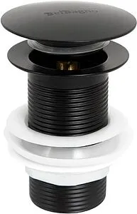 Выпуск автоматический для раковины без перелива BelBagno чёрный матовый BB-SC-NERO Выпуск автоматический для раковины без перелива BelBagno чёрный матовый BB-SC-NERO, 1