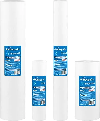 Картридж для механической очистки воды Big Blue 10&quot; Аквабрайт ПП-10М-10ББ