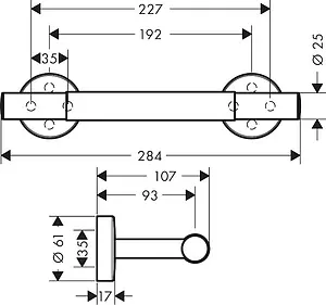 Подставка для ног Hansgrohe Unica Comfort хром 26329000 Подставка для ног Hansgrohe Unica Comfort хром 26329000, 2