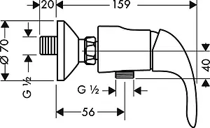 Смеситель для душа Hansgrohe Focus E хром 31760000, 3