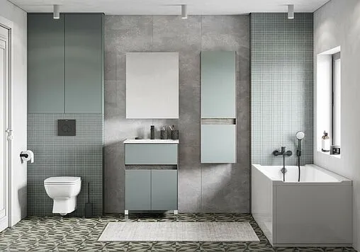 Тумба-умывальник Aquaton Форест 60 дуб рошелье/сумеречный голубой 1A278201FR9C0