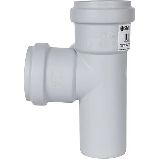 Тройник внутренний бесшумный D=58x58мм Угол 87° Stout SKB-0016-585887