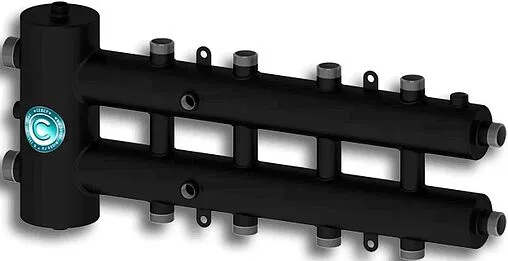 Распределительный коллектор 5 контуров с гидрострелкой 1¼&quot;н x 1&quot;н Север-R-М5 1945011