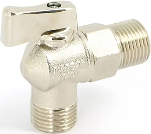 Кран шаровый угловой ½"н x ½"н никель Uni-fitt 180N2000