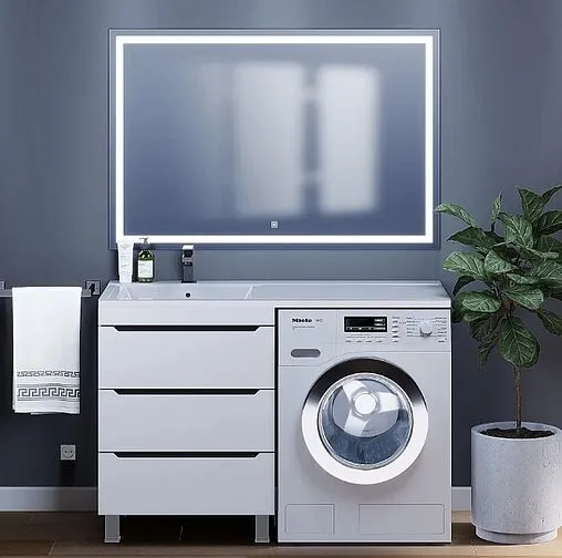 Тумба под умывальник напольная Uperwood UPD Tanos 60 белый с графитовыми вставками 291020259 Тумба под умывальник напольная Uperwood UPD Tanos 60 белый с графитовыми вставками 291020259