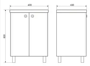 Тумба-умывальник напольная Comforty Флоренция 60 белый 00003127387CF Тумба-умывальник напольная Comforty Флоренция 60 белый 00003127387CF, 2