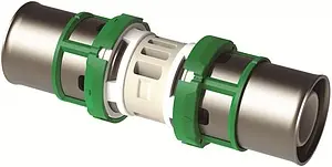 Муфта пресс соединительная 26мм Comap MultiSkin PPSU 9270W26 Муфта пресс соединительная 26мм Comap MultiSkin PPSU 9270W26, 1