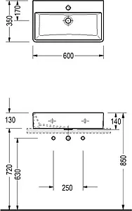 Раковина Serel 60 белый 2046 Раковина Serel 60 белый 2046, 2