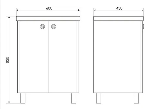 Тумба-умывальник напольная Comforty Флоренция 60 белый 00003127387CF