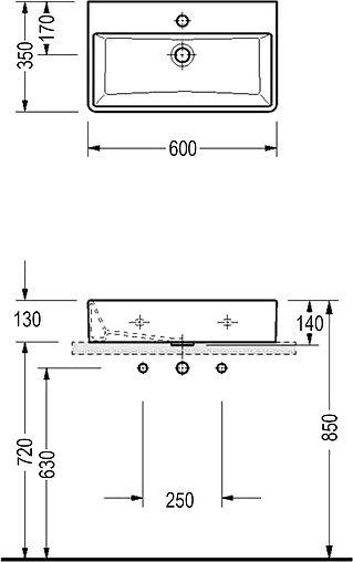 Раковина Serel 60 белый 2046 Раковина Serel 60 белый 2046