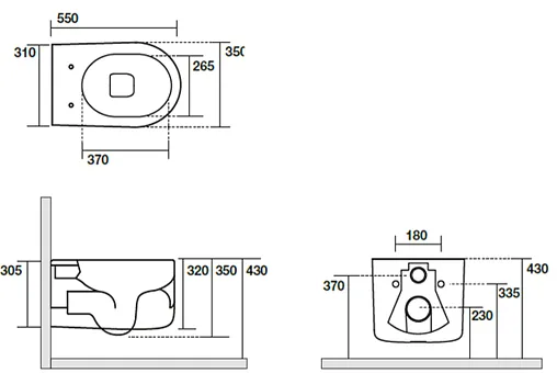 Унитаз подвесной безободковый Kerasan Nolita Tornado Borgogna matt 531575