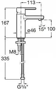 Смеситель для раковины Roca Naia чёрный 75A3A96CN0 Смеситель для раковины Roca Naia чёрный 75A3A96CN0, 2