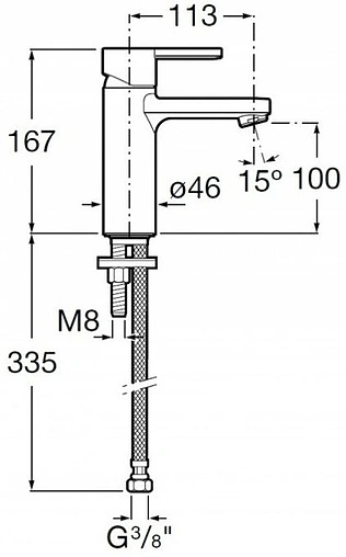 Смеситель для раковины Roca Naia чёрный 75A3A96CN0
