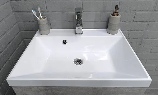 Тумба-умывальник напольный Домино Vector 60 метрополитан грей/бетон серый DV6612T+4627173210164