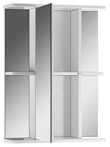 Шкаф-зеркало Айсберг Норма 2-50 L белый DA1607HZ, 3