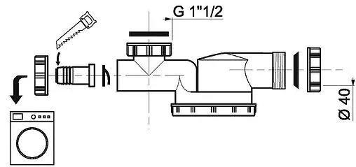 Сверхкомпактный сифон для мойки Wirquin Espace 30717975 Сверхкомпактный сифон для мойки Wirquin Espace 30717975