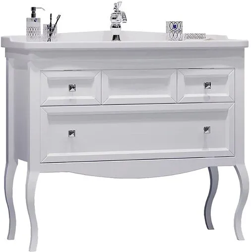 Тумба-умывальник напольная Opadiris Валери 105 белый 00-00006751+4640021063583