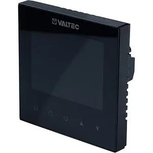 Проводной комнатный терморегулятор двухконтурный НО/НЗ 230В Valtec черный VT.AC634.B.0, 3