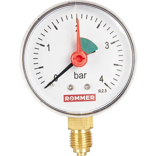 Манометр радиальный Rommer 63 мм 4 бар ¼&quot; RIM-0008-630408