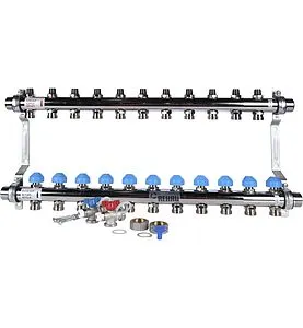 Группа коллекторная без расходомеров 11 отводов 1&quot;н/н x ¾&quot;ек Rehau HKV 12181111001, 1