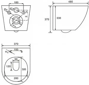 Комплект 5 в 1 Abber Bequem AC1100MB-AC0105-AC0121MB с кнопкой черный матовый Комплект 5 в 1 Abber Bequem AC1100MB-AC0105-AC0121MB с кнопкой черный матовый, 3