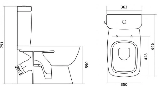 Унитаз-компакт Santek Нео Лайт белый 1WH302409