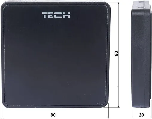 Беспроводной комнатный датчик TECH ST-C-8r черный WG.03.0138