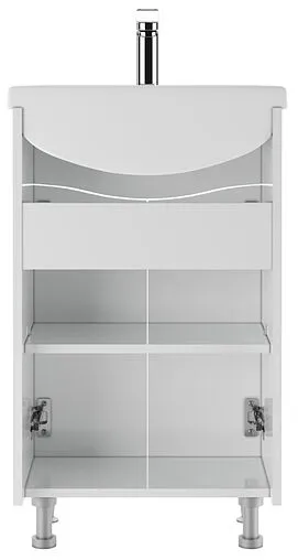 Тумба-умывальник напольный Айсберг Волна 50 белый DA1012T+46200081927581