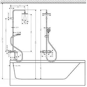 Душевая система с термостатом для ванны Hansgrohe Vernis Shape 230 1jet EcoSmart хром 26098000 Душевая система с термостатом для ванны Hansgrohe Vernis Shape 230 1jet EcoSmart хром 26098000, 3
