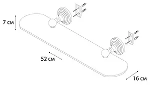 Полка Fixsen Retro бронза FX-83803, 3