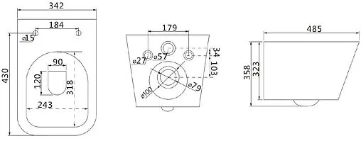 Комплект 5 в 1 Lemark Peneda+Bit Florex White 100803421 с кнопкой Bit 9803007 хром матовый