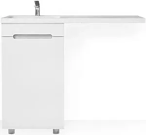 Тумба под умывальник напольная над стиральной машиной Raval Forte 110 L белый For.01.110.L/N/W, 3