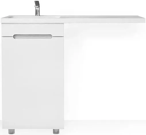Тумба под умывальник напольная над стиральной машиной Raval Forte 110 L белый For.01.110.L/N/W
