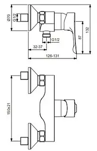 Смеситель для душа Vidima Wave хром BA415AA Смеситель для душа Vidima Wave хром BA415AA, 2